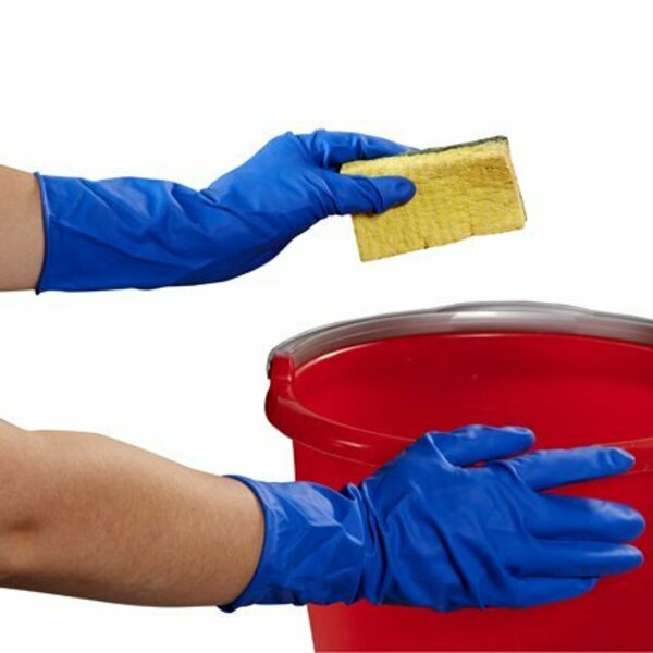 Bsc Preferred Safegrip, Latex Disposable Gloves, Latex, Powder-Free, M, 50 PK, Blue S-13450M